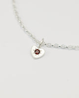 Mini loveheart necklace silver