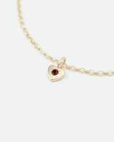Mini loveheart necklace gold