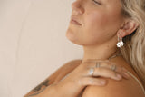 Daisy hoops silver - ready to ship