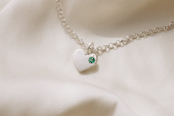 Loveheart pendant silver - ready to ship