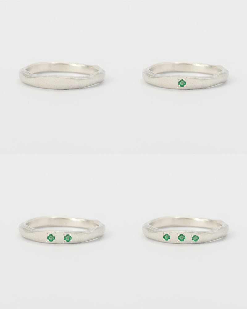 Fine multi gemstone ring silver