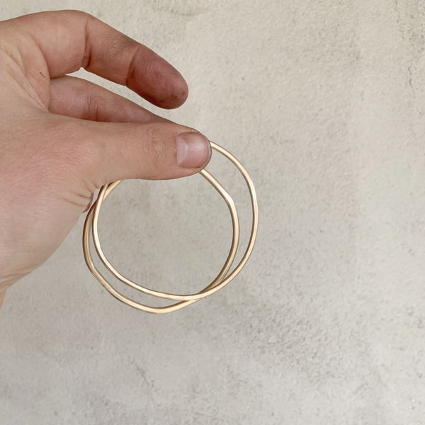Uneven bangle gold - ready to ship