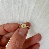 Gemstone ring gold opal size P - ready to ship