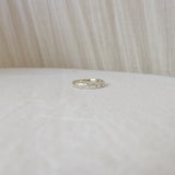 Sample half round ring silver with moissanites - ready to ship