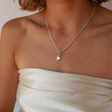 Coeur - Love Charm Necklace Plain Silver