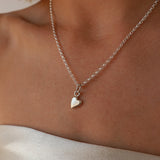 Coeur - Love Charm Necklace Plain Silver