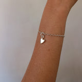 Coeur - Love Charm Bracelet Plain Silver