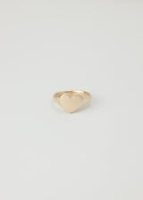Mini love heart signet ring gold