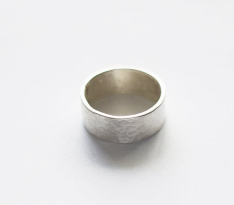 Thick textured band silver - ready to ship