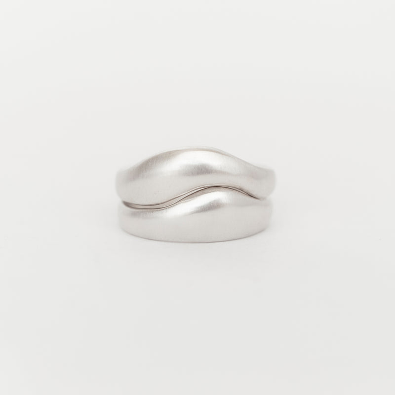 Aurore Plain Stack White Gold