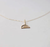 Double arch necklace gold - ready to ship