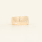 Extra Wide Band - yellow gold starry night - ready to ship