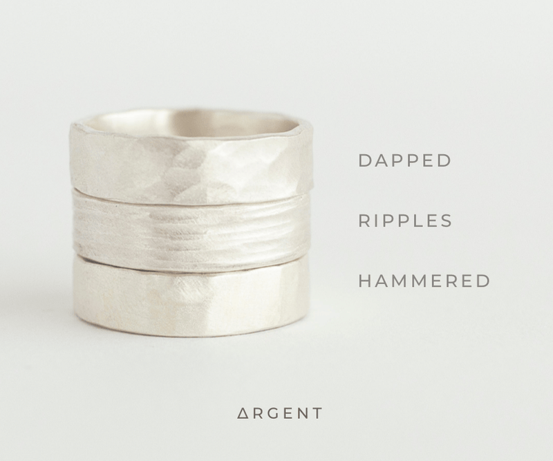 Thick textured band silver - ready to ship