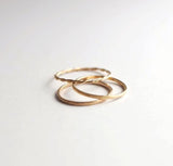 Fine stacking ring gold - ready to ship