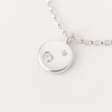 Lune Necklace Deux White Gold