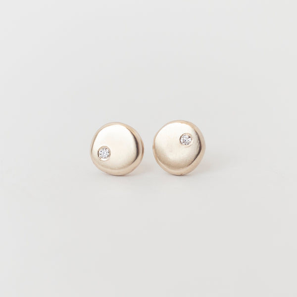 Lune Studs Une Yellow Gold