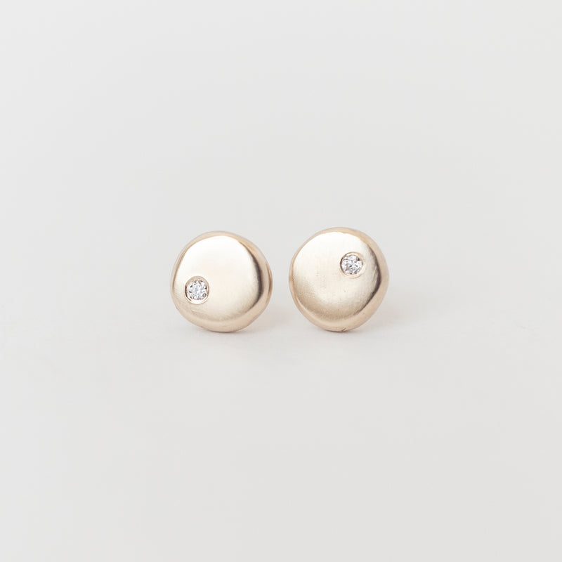 Lune Studs Une Yellow Gold