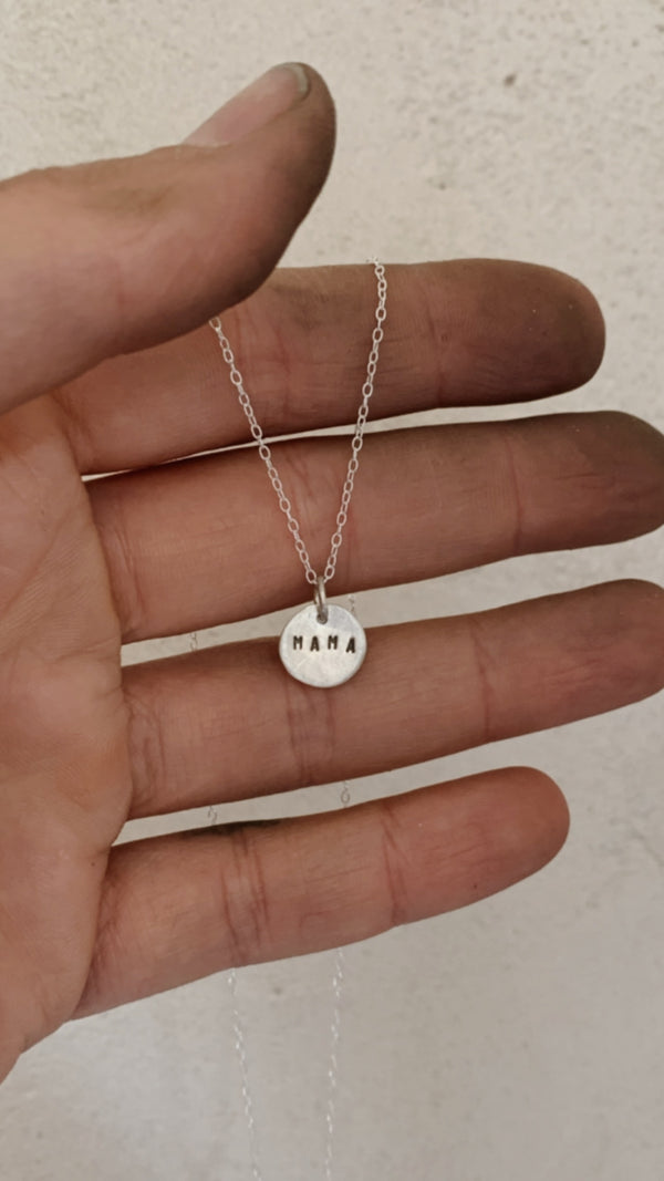 Large personalised necklace silver - stackable