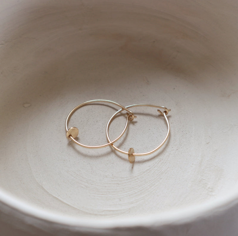 Mini circle hoops gold - ready to ship