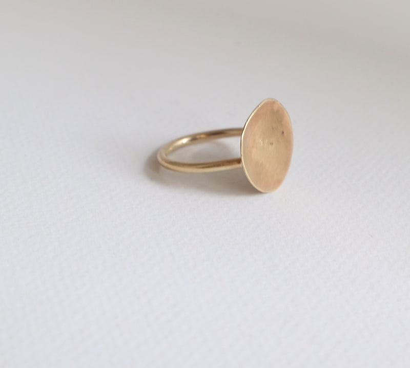 Mini moon ring gold
