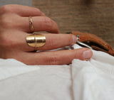 Inside out ring gold
