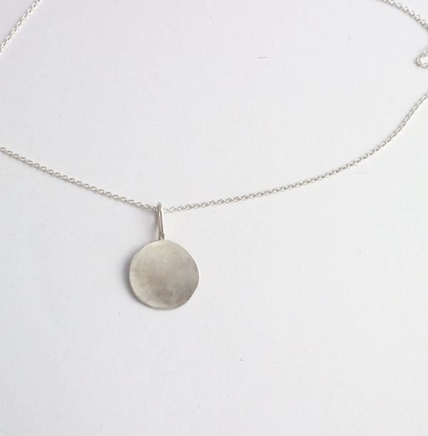 Silver moon pendant - ready to ship