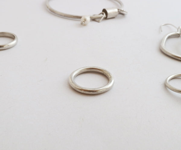 Plain chunky ring silver - wholesale