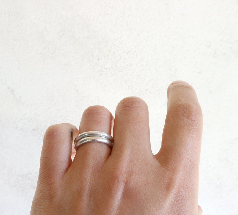 Plain chunky ring silver