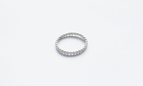 Bubble wire ring silver