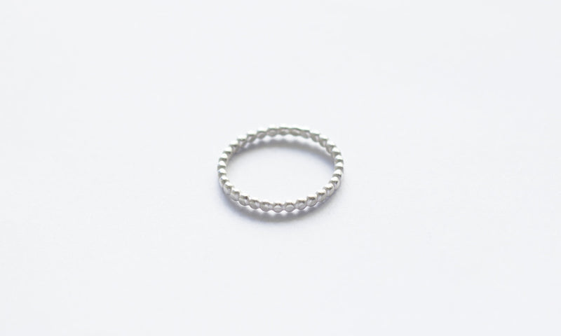 Bubble wire ring silver
