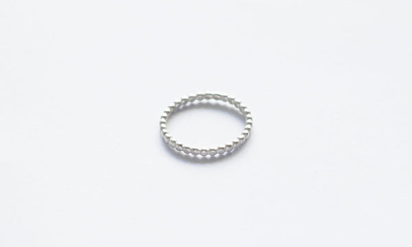 Bubble wire ring silver - wholesale