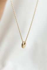 Gold bead necklace