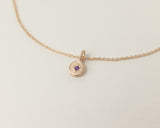 Mini birthstone necklace gold