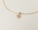 Mini amethyst necklace gold