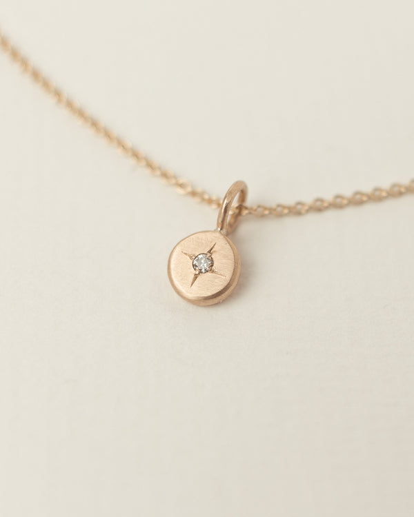 Mini birthstone necklace gold