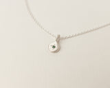 Mini emerald necklace silver