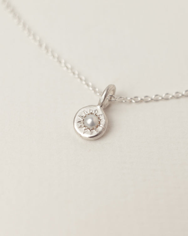 Mini birthstone necklace silver