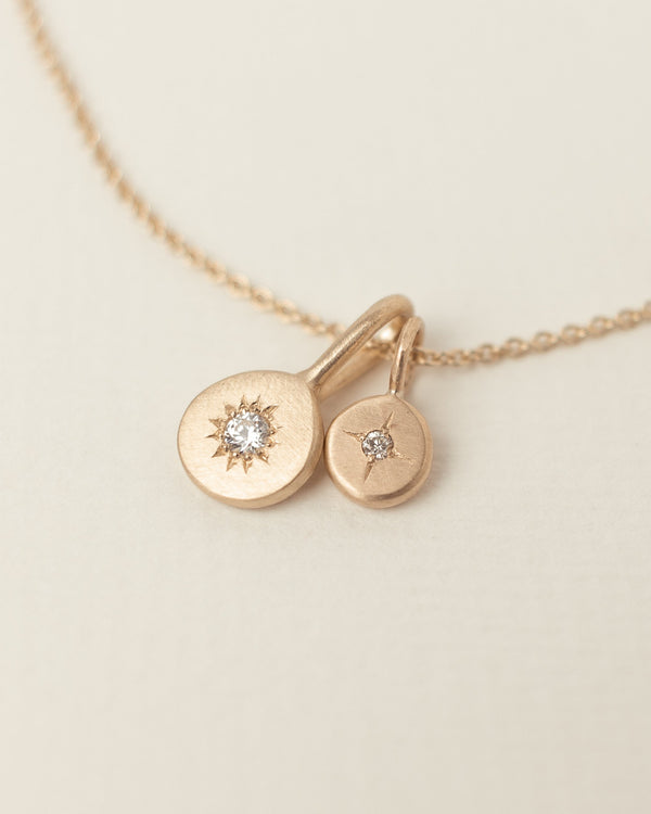 Birthstone necklace stack gold
