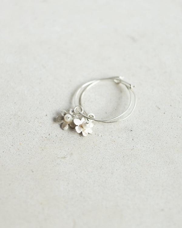 Mix + Match - one Marguerite charm or hoop silver