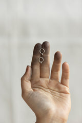 Mini open drop studs silver - ready to ship
