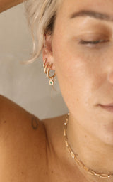Round charm hoops gold