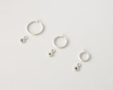 Round charm hoops silver