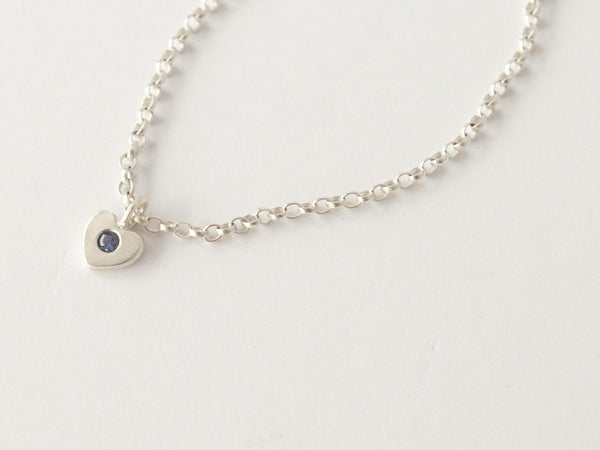 Loveheart charm bracelet silver