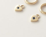 Loveheart charms gold