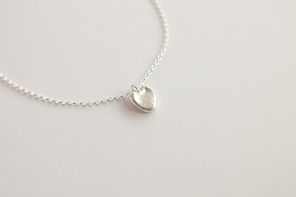 Loveheart fingerprint necklace silver