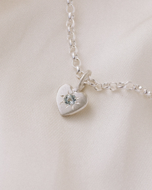 Mini loveheart necklace silver
