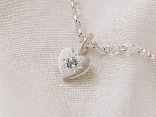 Mini loveheart necklace silver