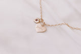 Personalised loveheart necklace gold