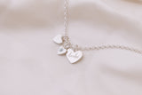 Personalised loveheart necklace silver