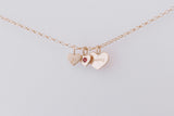 Mini personalised loveheart necklace gold